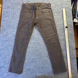 Rodd & Gunn Low Rise Slim Jeans Mens 30L Charcoal Brown Italian‎ Fabric Stretch